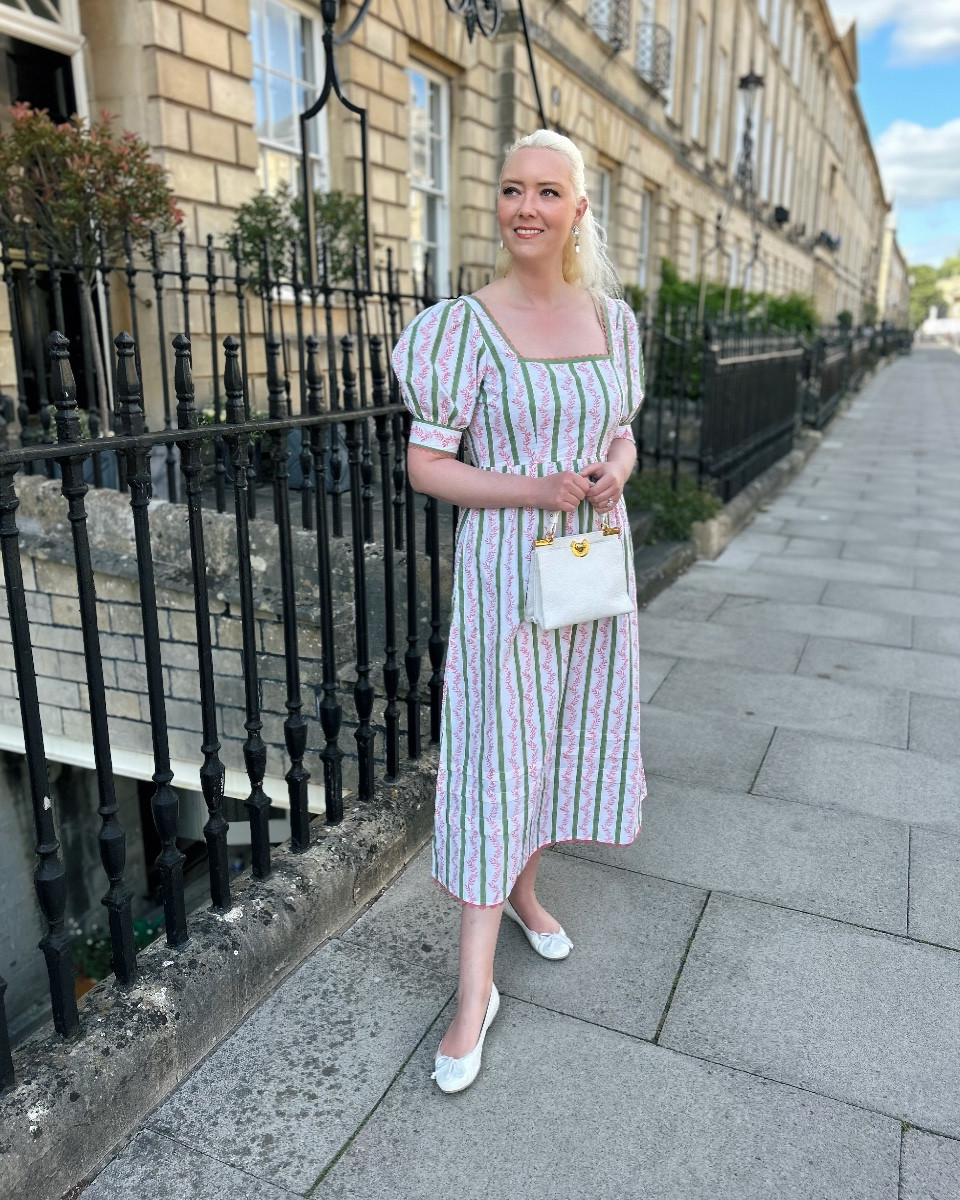 I love the Regency vibes of this stunning midi dress by India & Mills from Monsoon UK - with feminine puff sleeves and green stripes and pink florals it’s a marriage made in heaven. Wear to a wedding and it would also be stunning partnered with a hat for race days. Better yet this dress is on sale with 30% off plus and extra 10% with code SUN10 - BUT HURRY! Take a look at the product list for my suggested accessories 💕 

#LTKsummer #LTKdresses #LTKuk