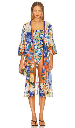 x REVOLVE Aldora Mini Dress in Blue Floral | Revolve Clothing (Global)