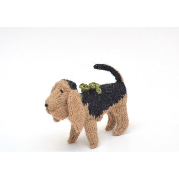 Hand Knit Alpaca Wool Bloodhound Dog Ornament - Arcadia Home Ornaments & Toppers | Maisonette | Maisonette