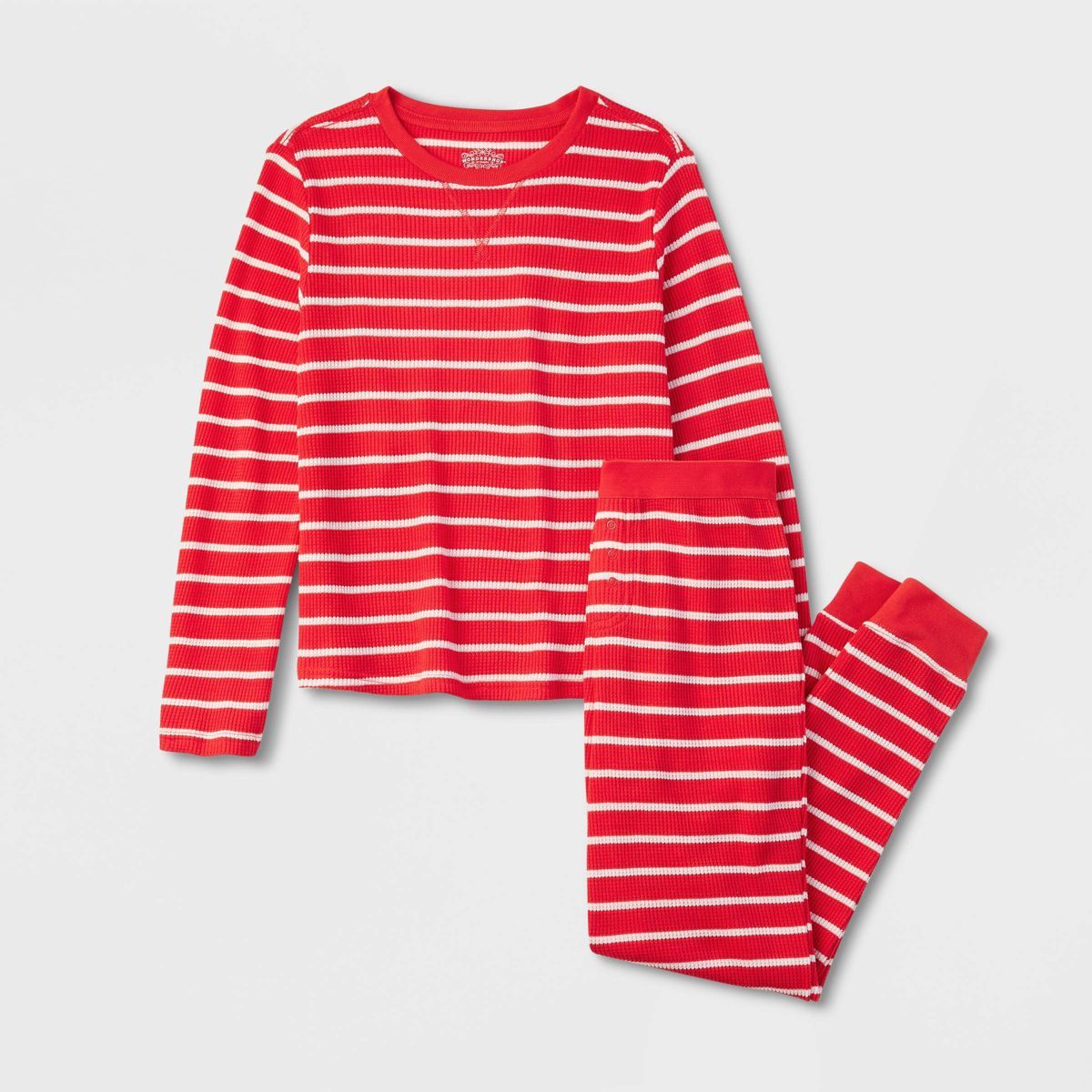 Kids' Striped Matching Family Thermal Pajama Set - Wondershop™ Red XS | Target