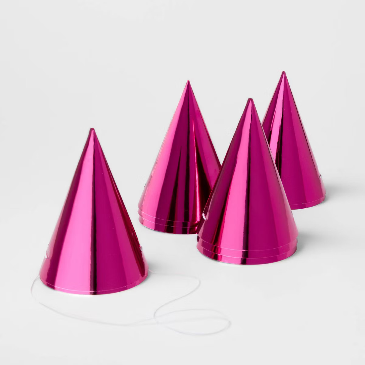 10ct 5" Metallic Foil Party Hats Hot Pink - Spritz™ | Target