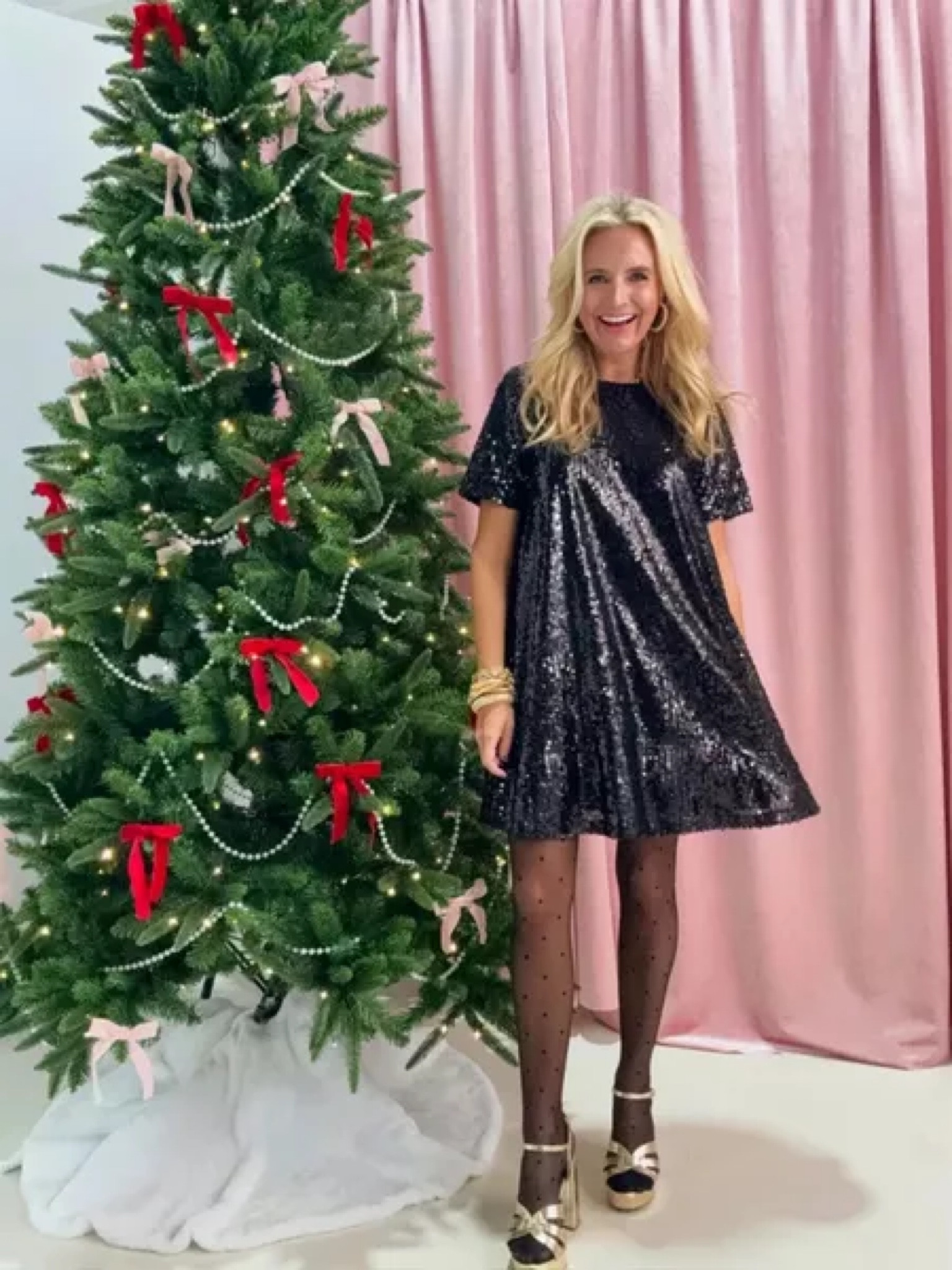 This sequined Avara dress is next-level perfection for your holiday party! Sparkle central! Pair it with these fab metallic heels and the cutest accessories I found. Wearing a size XS. Use code FANCY15 to save 15%. Grab it before it's gone!

#LTKFindsUnder100 #LTKStyleTip #LTKSeasonal