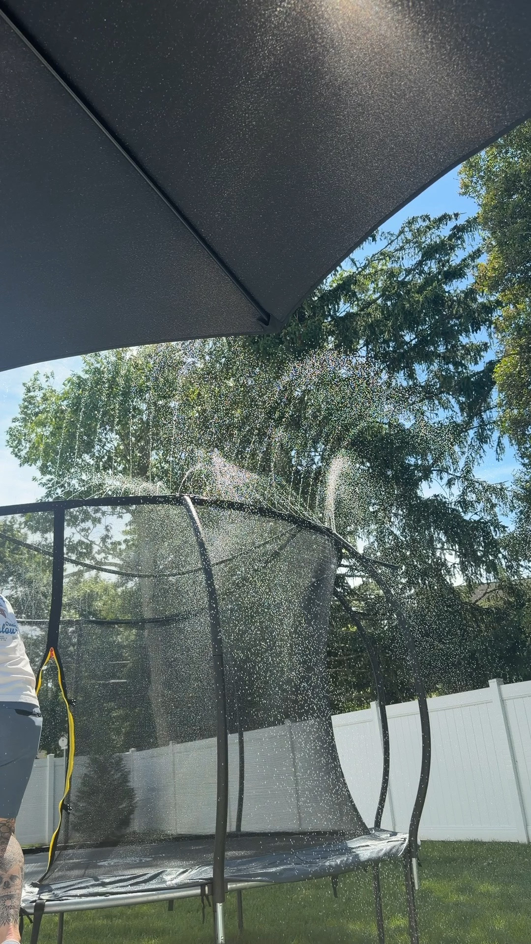 Trampoline sprinkler! We have the 12 ft tramp￼

#LTKSwim #LTKSeasonal #LTKKids