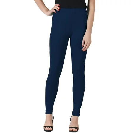 Navy Blue Ankle Length Premium Cotton Leggings for Women and Girls | Walmart (US)