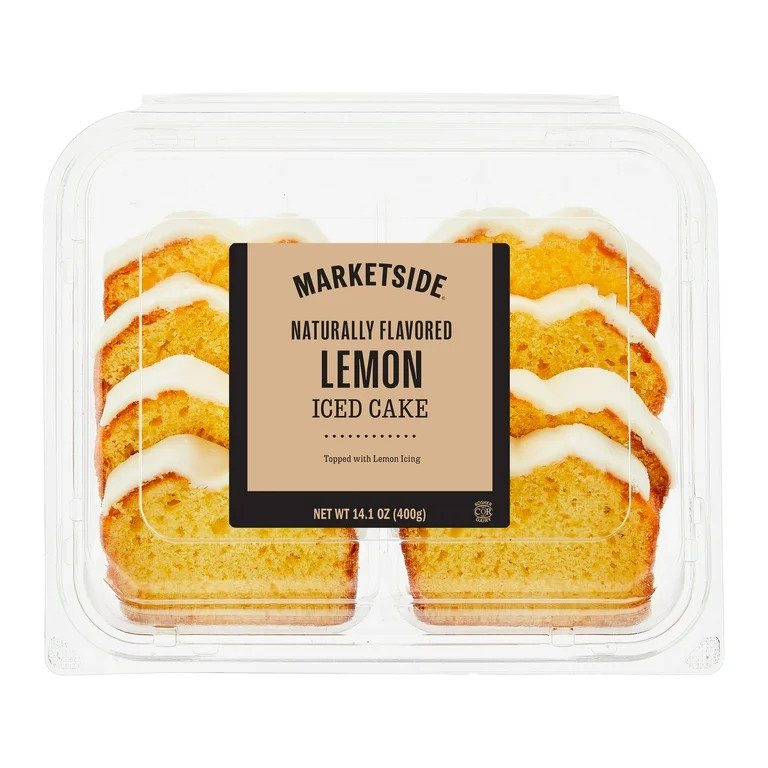 Marketside Iced Lemon Sliced Loaf Cake, 14.1 oz, 8 Count | Walmart (US)