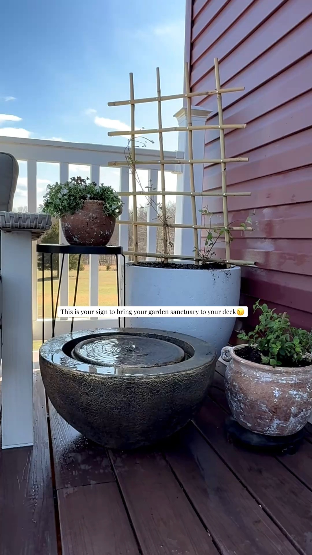 #Ad 👉Here are the details...

✨To get started with gardening this spring, I created a little garden corner right on our back deck. A few simple pieces completely changed the space — a trellis for height, with climbing clematis, and lavender for that fresh garden scent. I also had to add my calming fountain, and classic stoneware planters.

👉It instantly made the deck feel like a peaceful little backyard sanctuary.

💯If you’re ready to reclaim your garden this season, @wayfair has so many beautiful outdoor essentials to help create a space that feels personal and relaxing. From planters to patio upgrades, it’s become my go-to for turning any outdoor space into a backyard getaway.

You can shop everything I used here by clicking the thumbnails below 👇 

#wishyouwerehere #outdoor #Wayfair #WayfairPartner