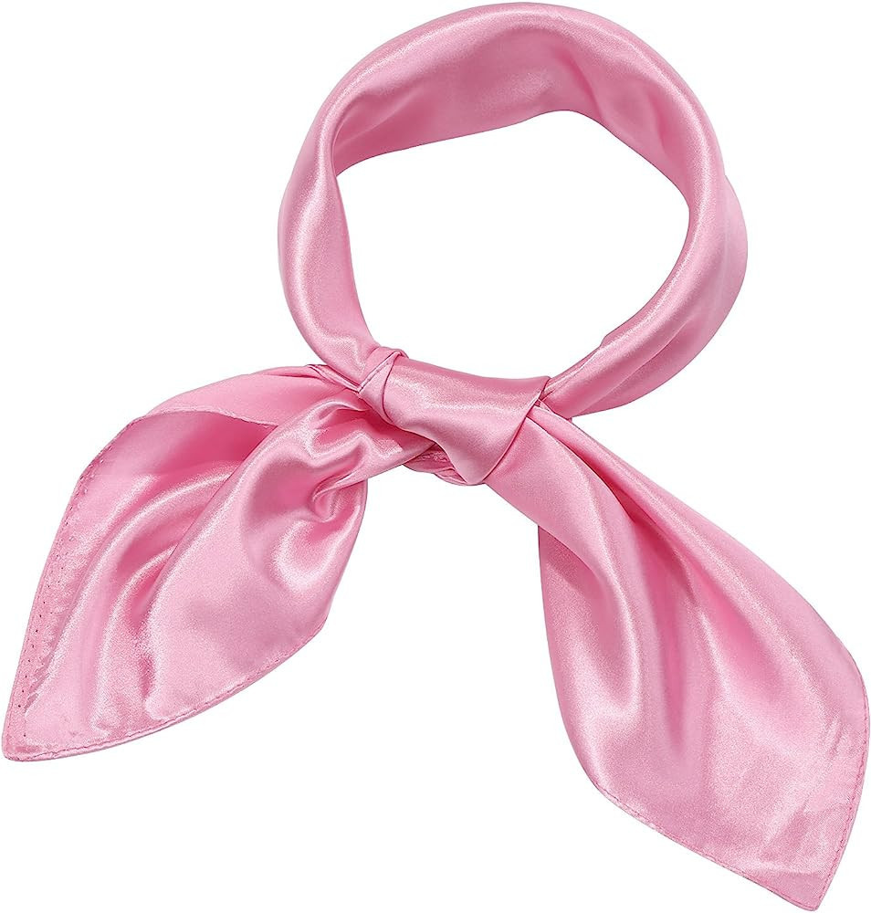 SATINIOR Chiffon Scarf Square Neck Scarf Handkerchief Retro Satin Ribbon Scarf for Women Girls | Amazon (US)