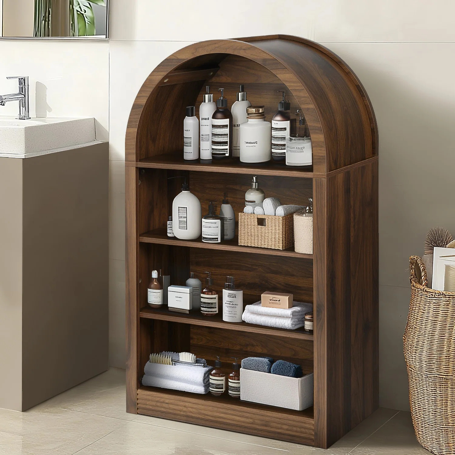 Free Standing Small Bathroom Storage with Open Shelves | Wayfair North America
