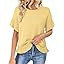 Dokotoo Women’s Short Sleeve Sweaters Oversized Summer Casual Ruffled Hem Knit Pullover Tops Cu... | Amazon (US)