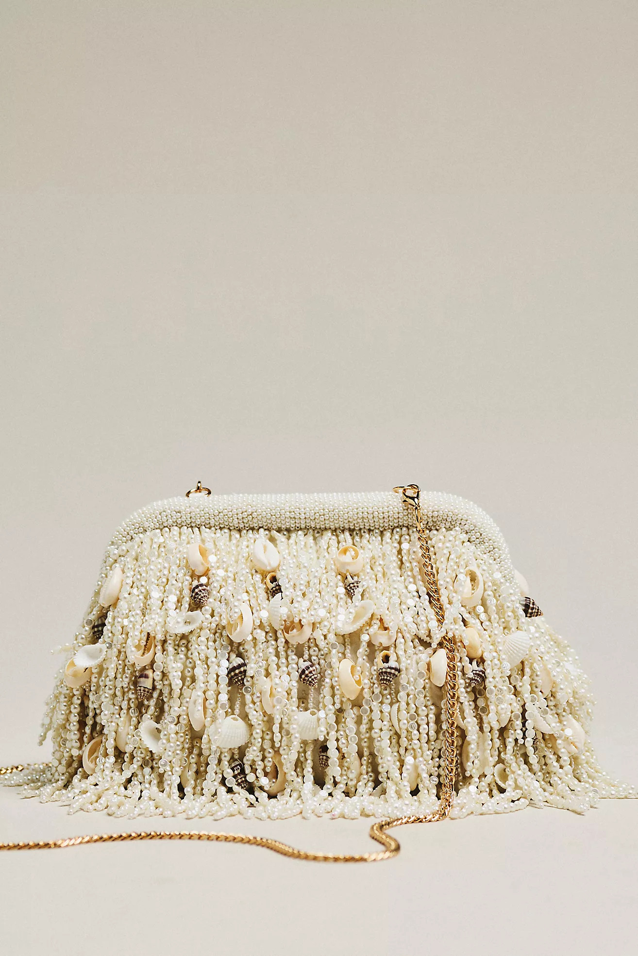 Beaded Pearl Fringe Clutch | Anthropologie (US)