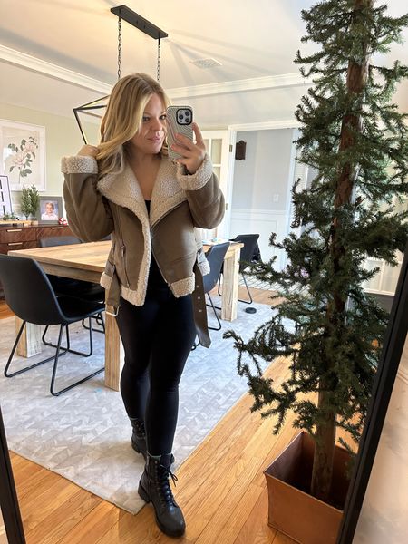 This warm and cozy amazon jacket with faux Sherpa lining and faux suede is everything! In NY you need warm and stylish jackets because it is cold for 6 months!! I will be wearing this straight through March! I am wearing a Medium and it’s perfect and oversized on my s/m petite frame! (Usually a size 6/8 in tops! 

#LTKCyberWeek #LTKSeasonal #LTKstyletip