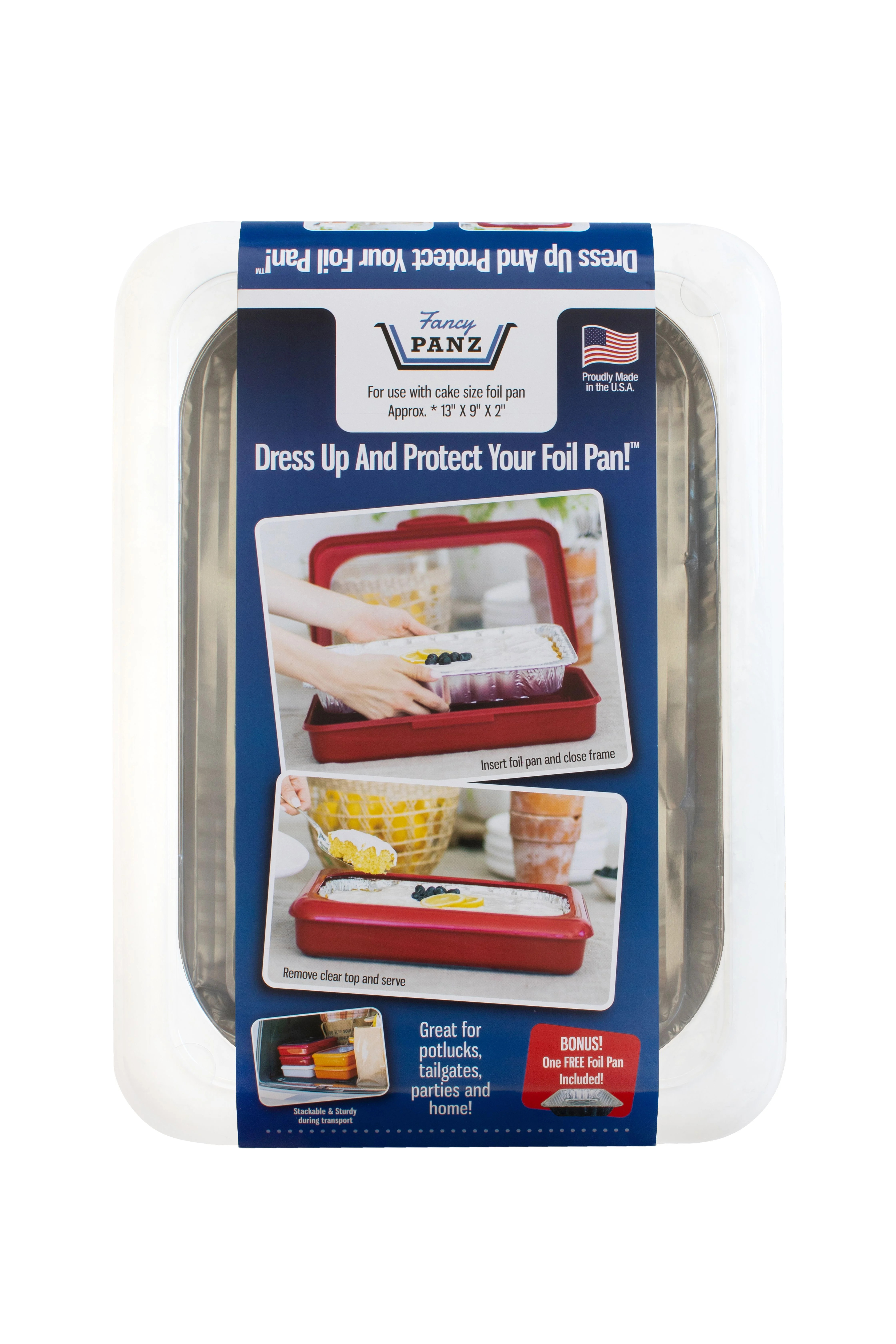 Fancy Panz Plastic 9" x 13" White Foil Pan Carrier | Walmart (US)