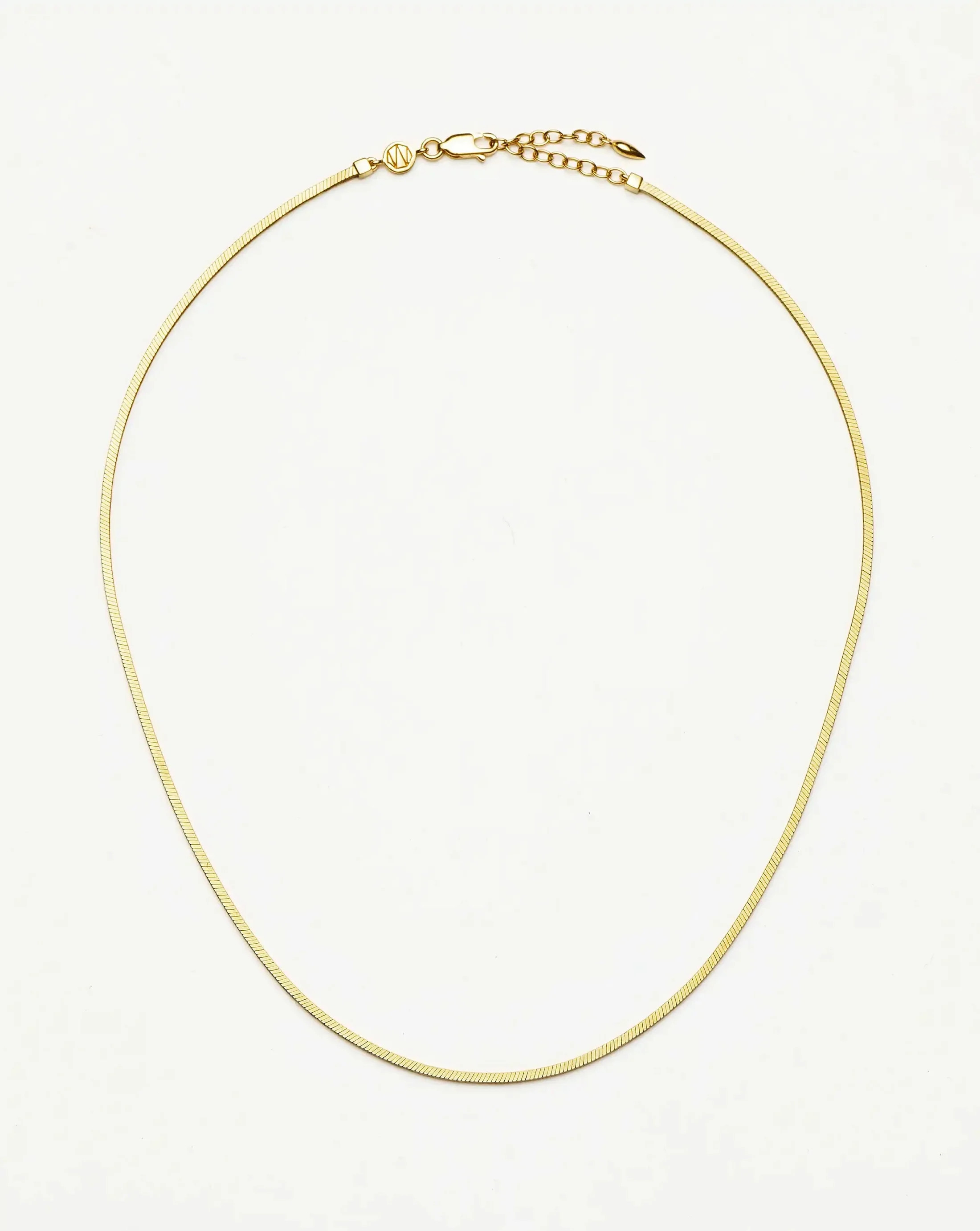 Lucy Williams Short Square Snake Chain Necklace| Gold | Missoma UK