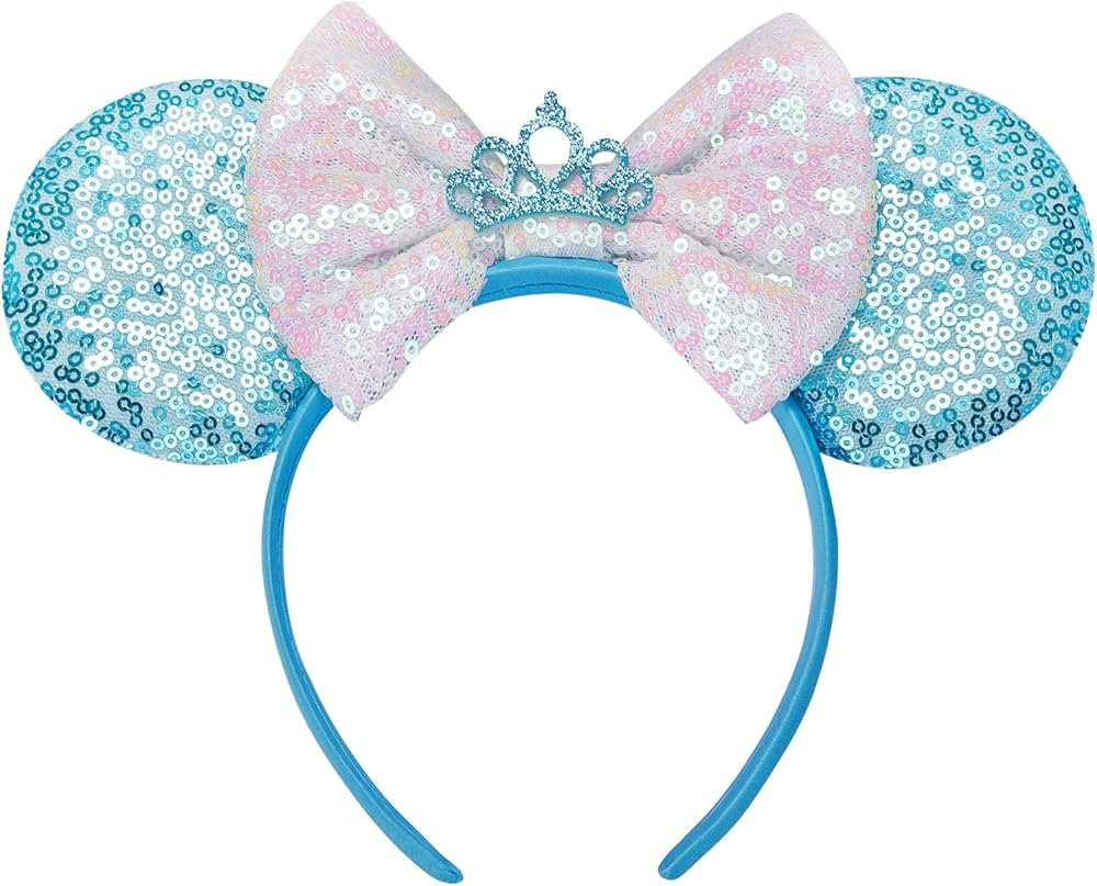FANYITY Mouse Ears, Sequin Mouse Ears Headband for Boys Girls Women halloween&Disney Trip (Blue C... | Amazon (US)