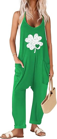 Ekouaer Womens Jumpsuit Sleeveless Casual Summer Overalls Jumpers Spaghetti Strap Baggy Long Pant... | Amazon (US)