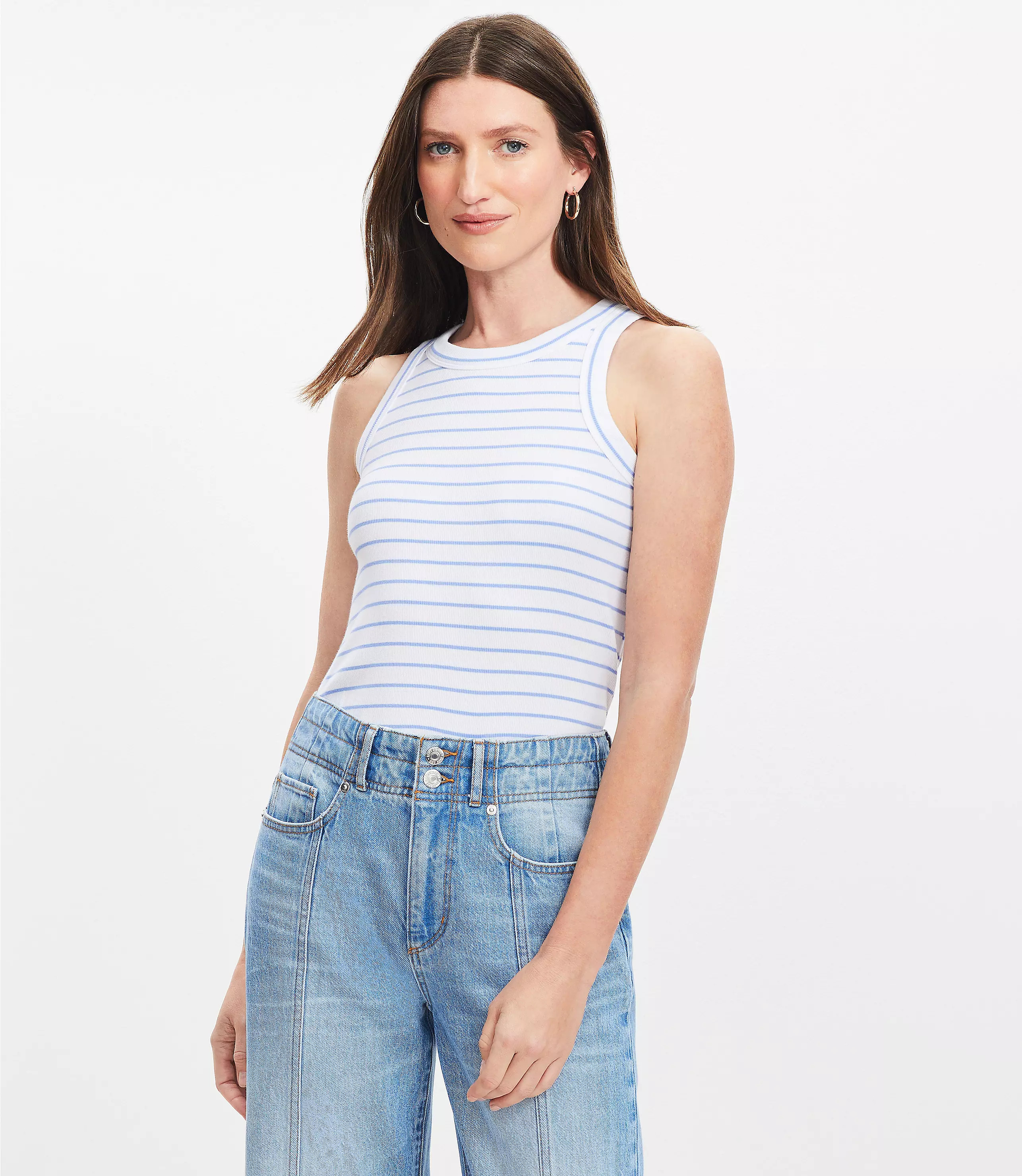 Petite Striped Perfect Tank | LOFT