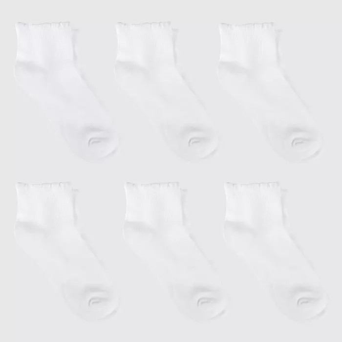 Girls' Casual Socks 6pk - Cat & Jack™ White | Target