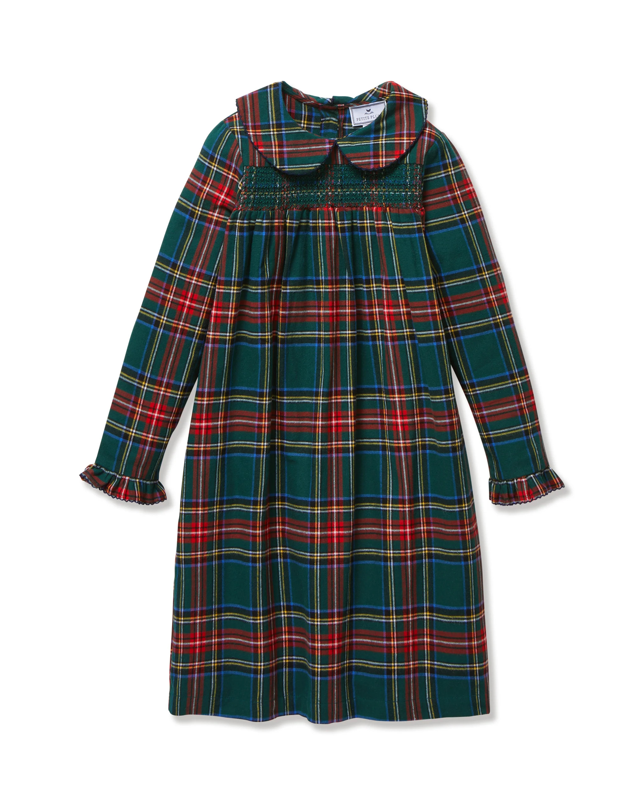 Girl's Brushed Twill Eloise Nightgown in Kensington Tartan | Petite Plume