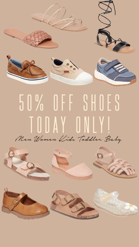 Today only all shoes 50% off for the whole fam!! 

#LTKsalealert #LTKshoecrush #LTKfamily