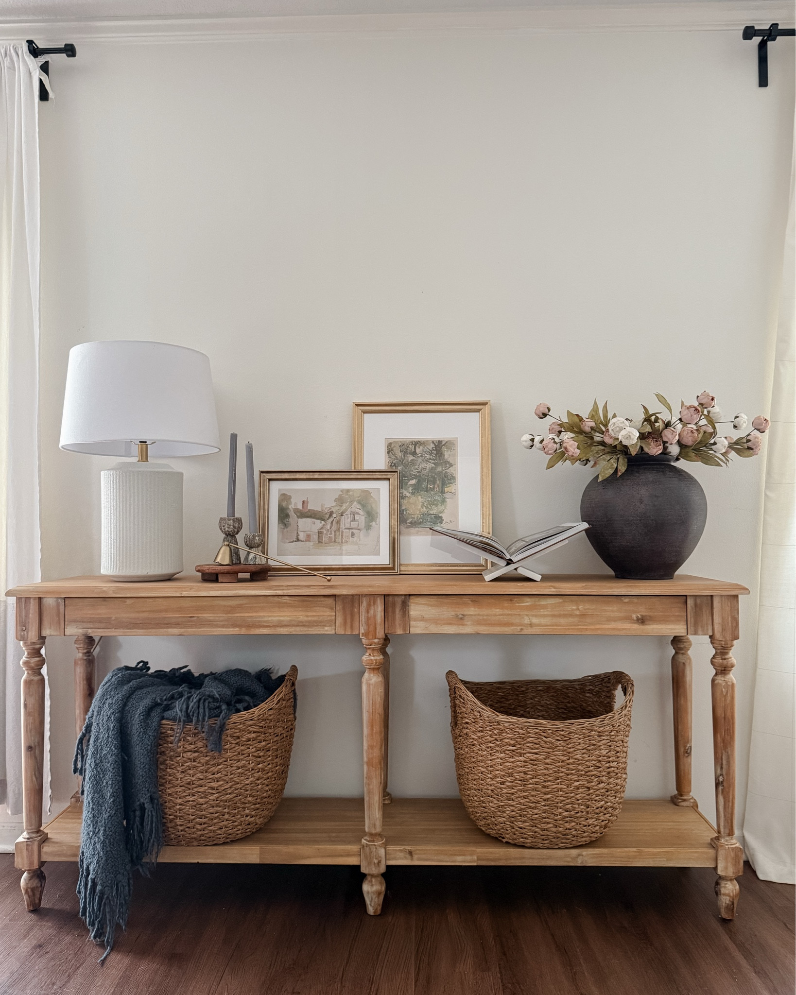 Switched things around on my console table and added a taller lamp instead!

#LTKFindsUnder50 #LTKHome #LTKSeasonal