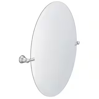 MOEN Banbury 26 in. x 23 in. Frameless Pivoting Wall Mirror in Brushed Nickel Y2692BN - The Home ... | The Home Depot