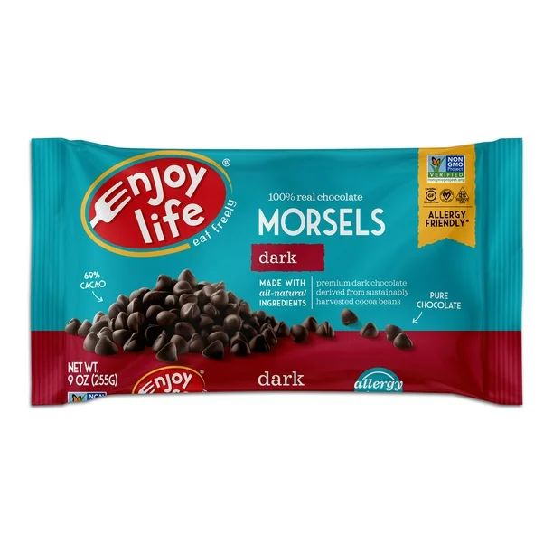 Enjoy Life Baking Dark Chocolate Baking Morsels, Dairy Free, 9 oz - Walmart.com | Walmart (US)