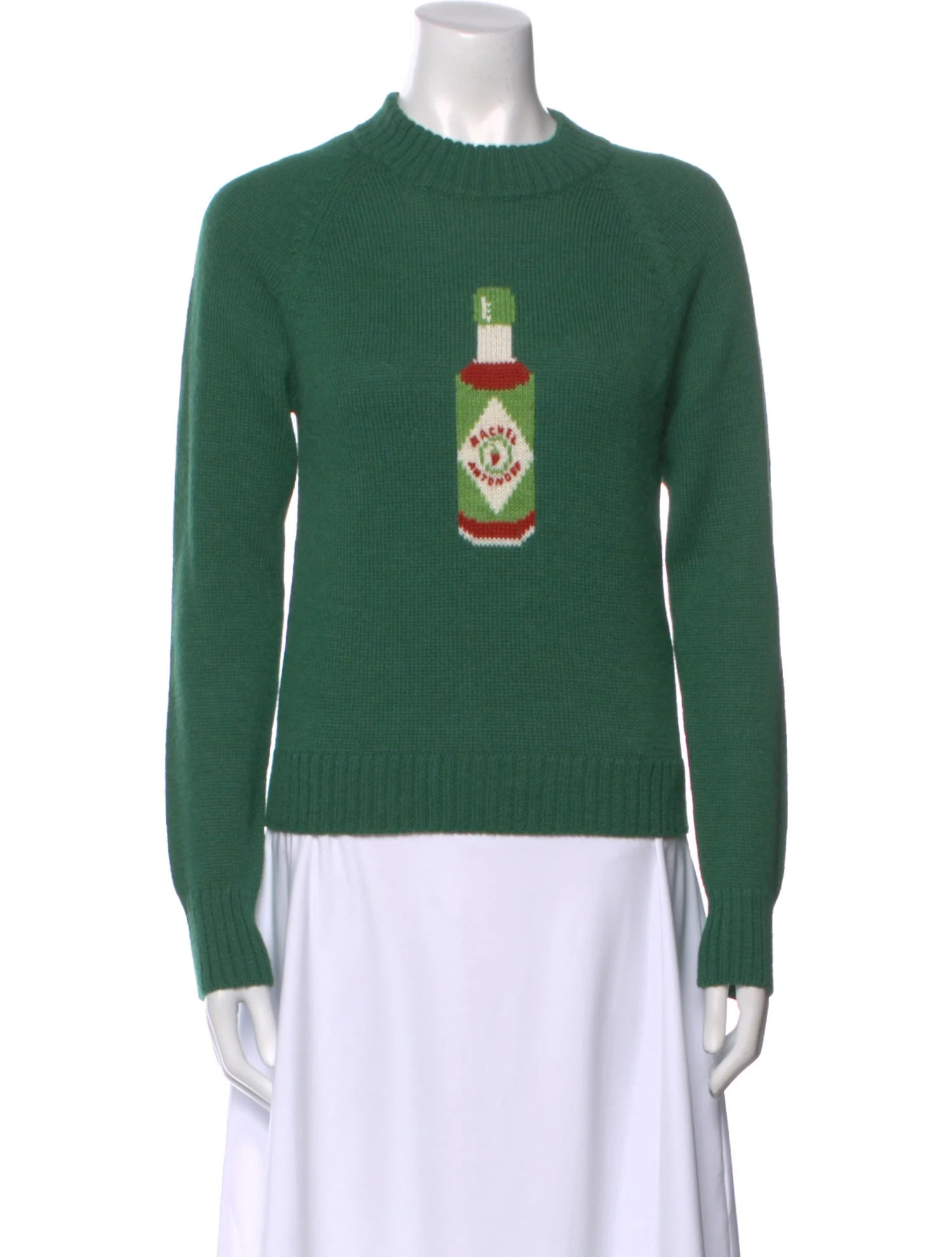 Graphic Print Mock Neck Sweater | The RealReal