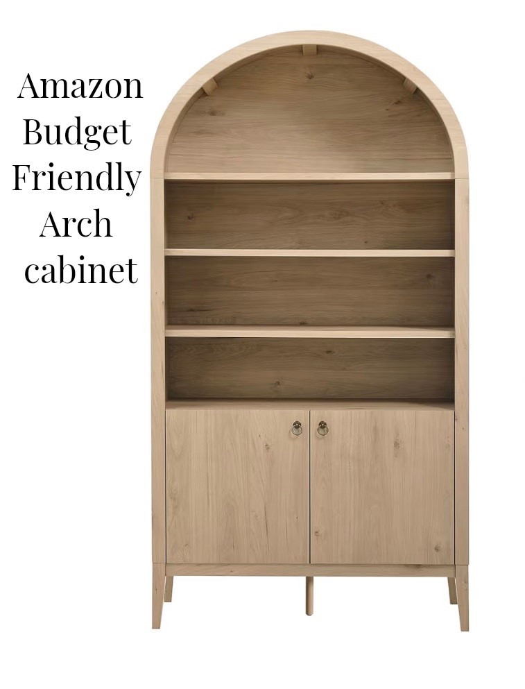 Amazon arch wood cabinet with shelves. Budget friendly looks designer

#LTKHome