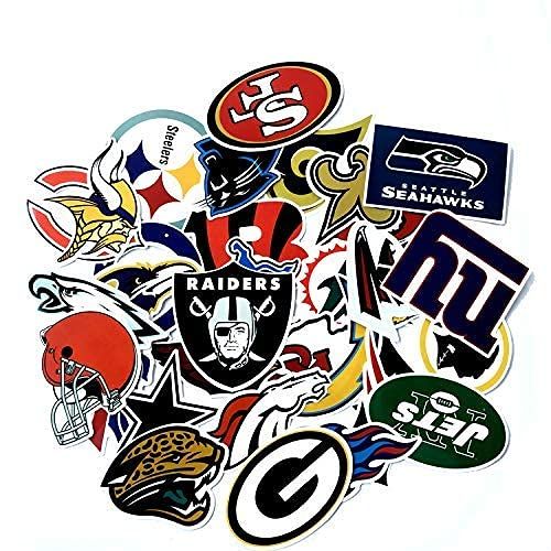 TWSTYFAL Football Laptop Stickers 32 PCS for Water Bottle,Door,Window,Car,Laptop,Motorcycle,Bicycle, | Amazon (US)