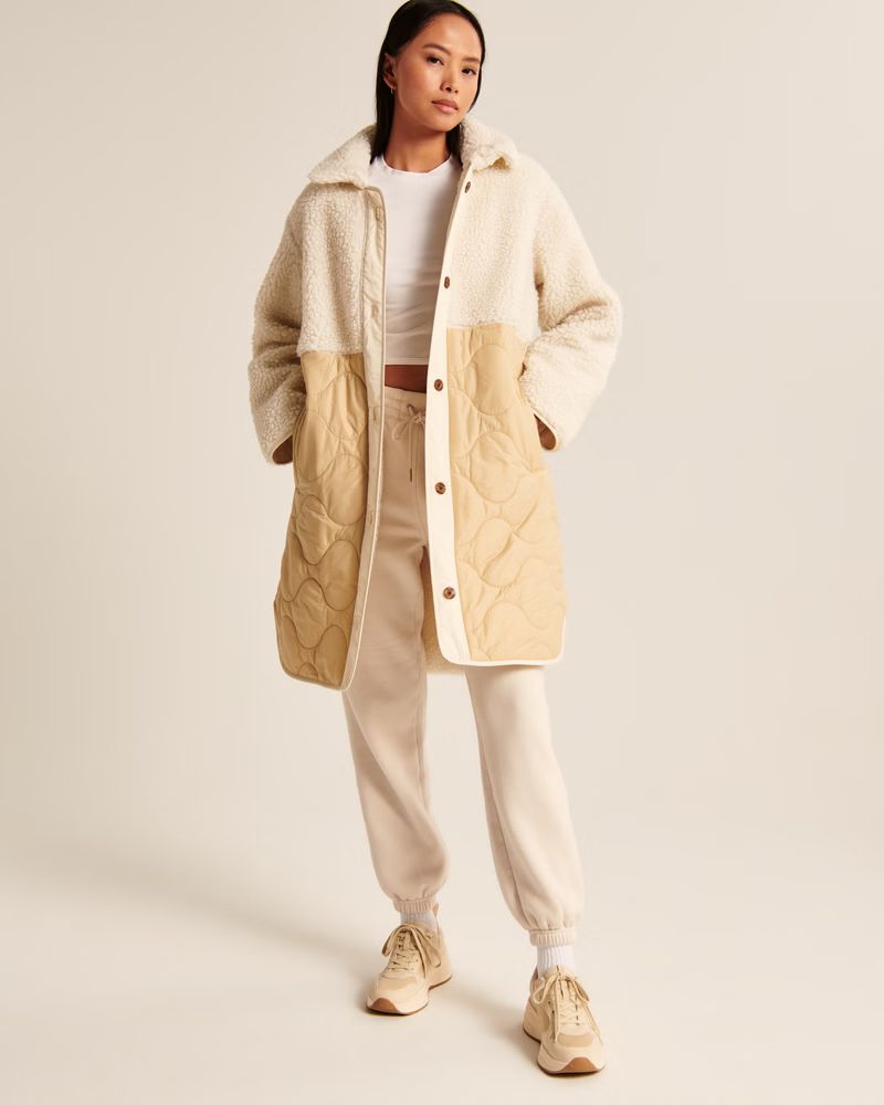 Long-Length Sherpa Liner Jacket | Abercrombie & Fitch US & UK