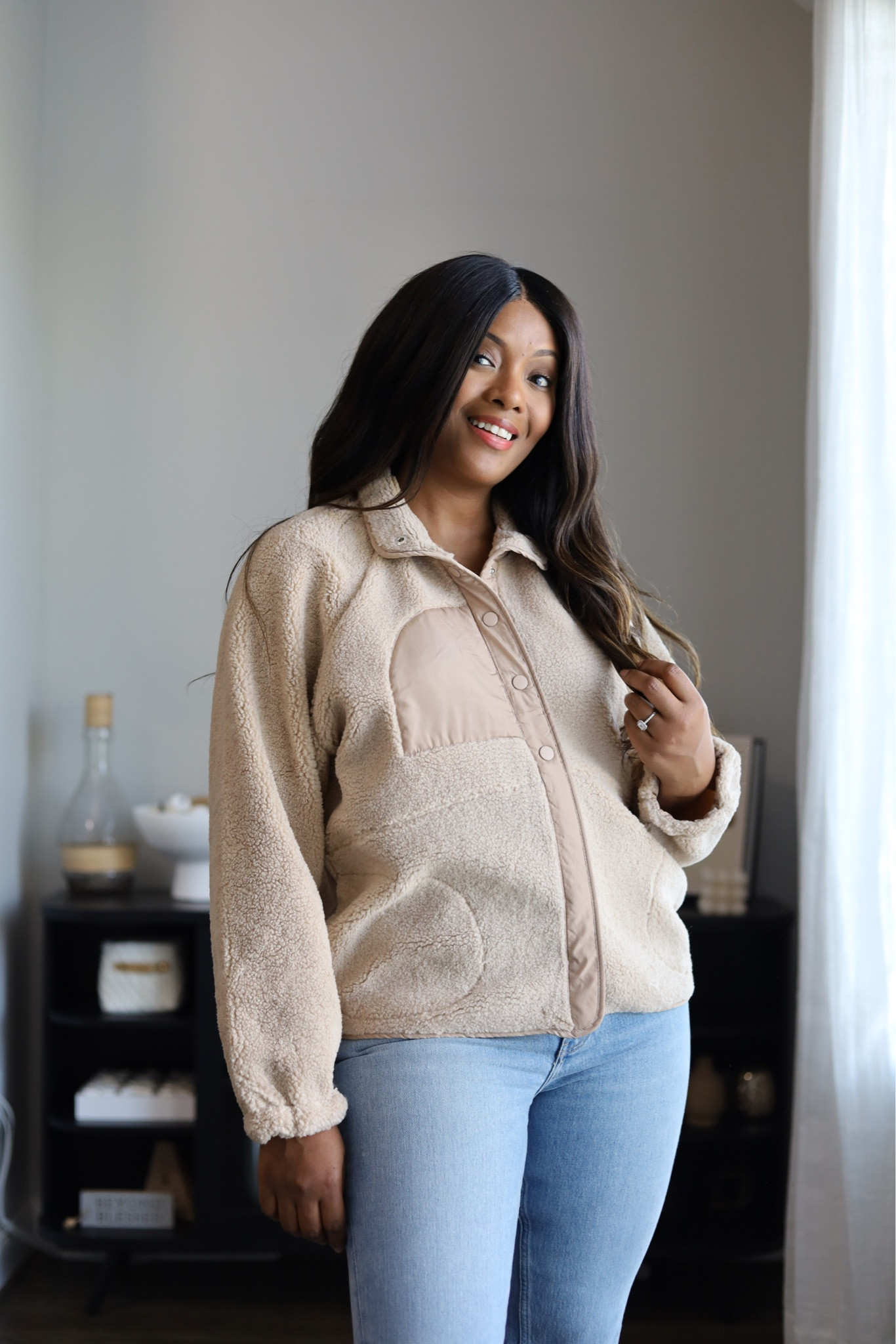 Vici collection sherpa jacket. Black Friday sale. Neutral jacket. 

#LTKtravel #LTKsalealert #LTKCyberWeek