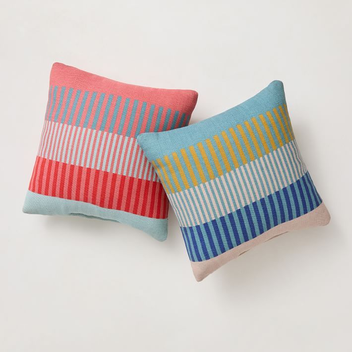 Collage Stripe Indoor/Outdoor Pillow | West Elm (US)