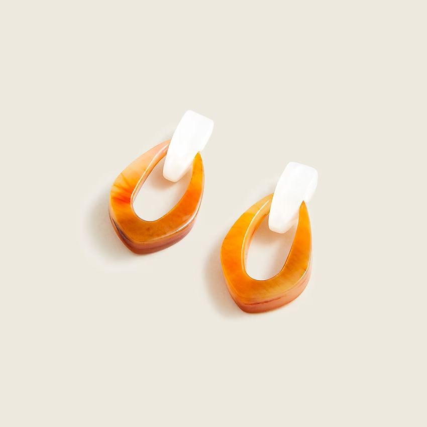 Made-in-Italy acetate door knocker earrings | J.Crew US