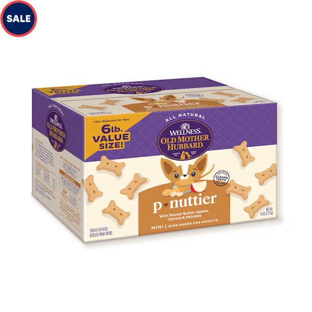 Old Mother Hubbard by Wellness Classic P-Nuttier Natural Mini Oven-Baked Biscuits Dog Treats, 6 l... | Petco