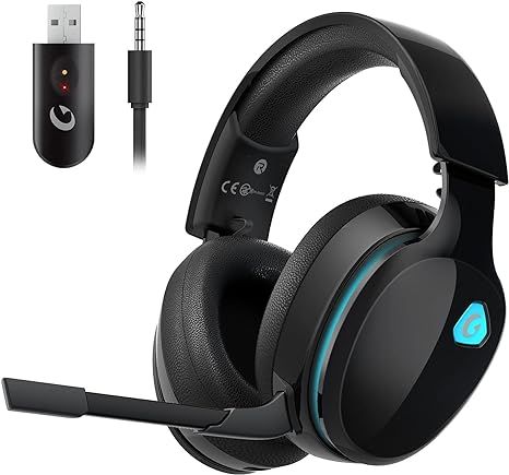 Gtheos 2.4GHz Wireless Gaming Headphones for PC, PS4, PS5, Mac, Nintendo Switch, Bluetooth 5.2 He... | Amazon (US)