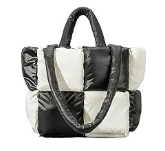 OWGSEE Puffer Tote Bag, Soft Puffy Bags for Women Light Winter Down Cotton Padded Quilted Tote Ba... | Amazon (US)