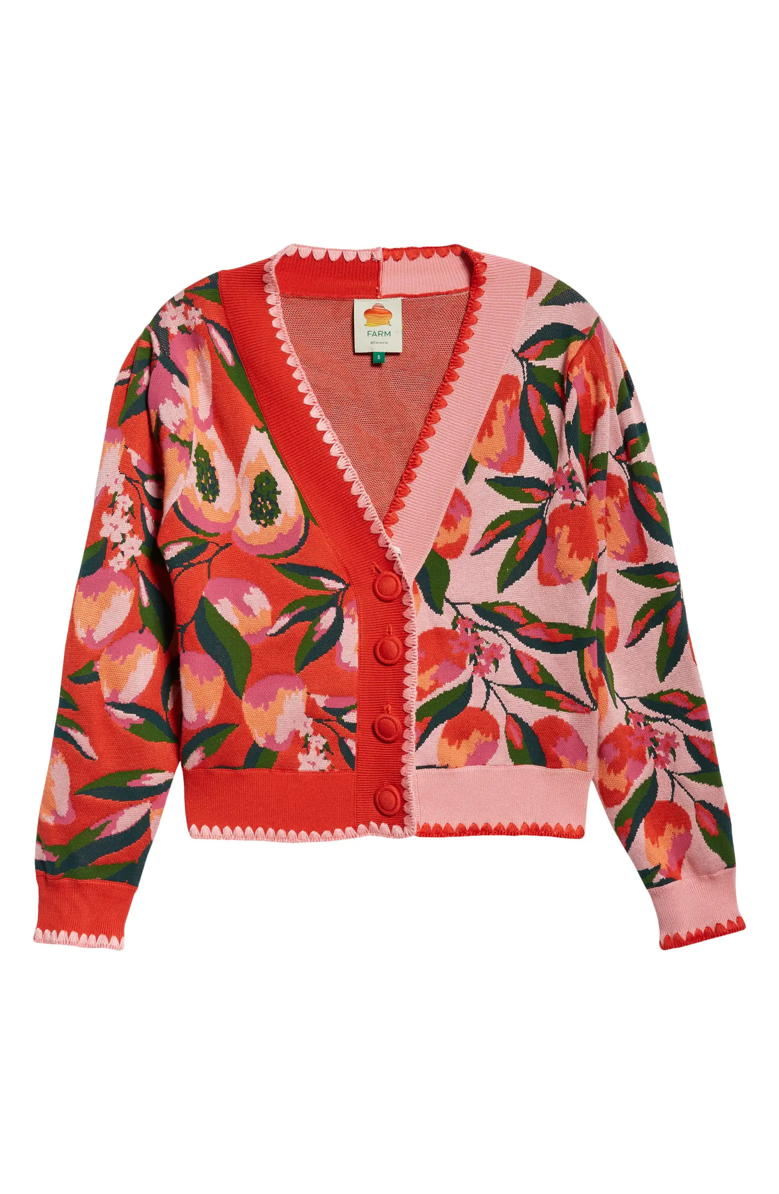 Papaya Jacquard Cardigan | Nordstrom