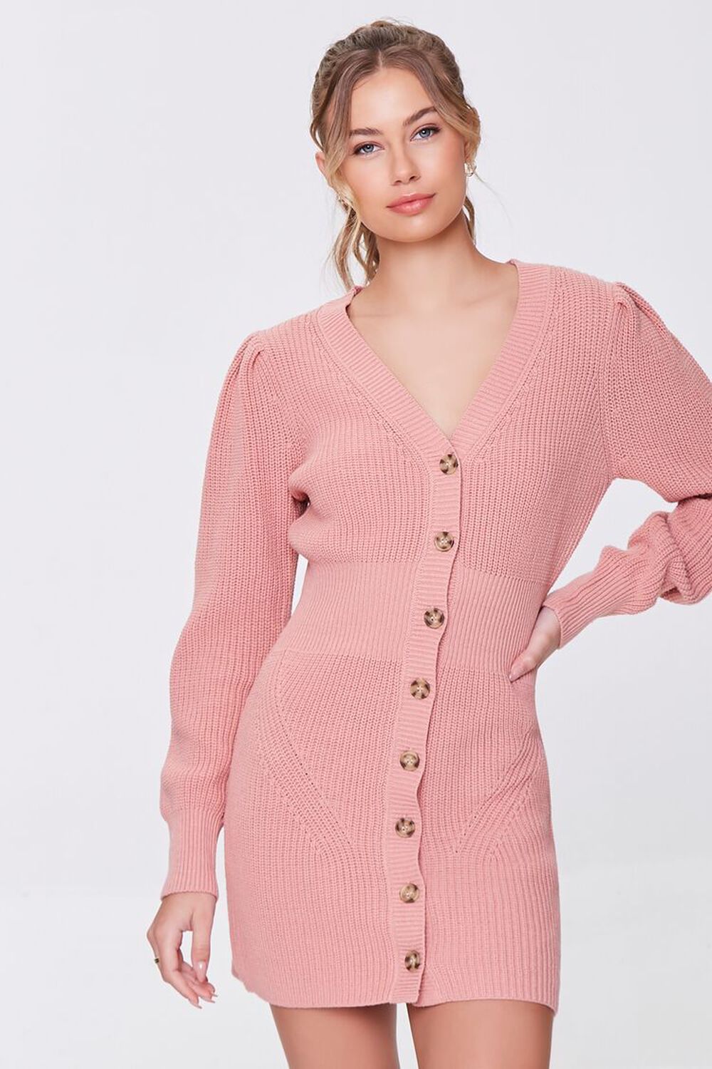 Ribbed Cardigan Sweater Dress | Forever 21 | Forever 21 (US)