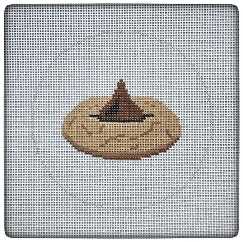 Hand Painted Peanut Butter Blossom Cookie Needlepoint Canvas by Mypinksugarlife - Etsy | Etsy (US)