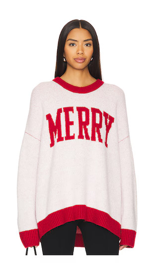 Classic Crewneck Sweater in Merry Graphic Knit | Revolve Clothing (Global)