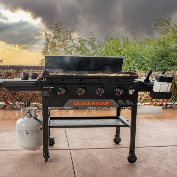 Blackstone 36" Omnivore Griddle with Hard Cover and Extendable Side Shelf | Wayfair North America