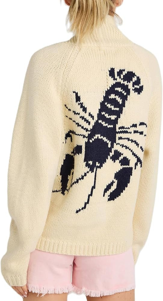 Lobster Knit Sweater Cardigan for Women Y2K Chunky Open Front Vintage Lightweight Knitwear Cardig... | Amazon (CA)