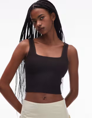 & Other Stories cropped tank knit vest in brown | ASOS (Global)