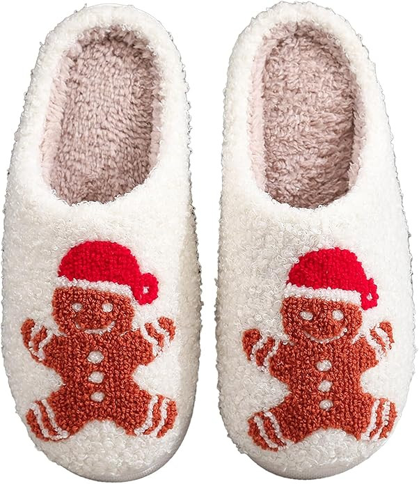 Halloween Christmas Slippers Holiday Slipper House Shoes Home Slipper for Women Fuzzy Outdoor Ind... | Amazon (US)