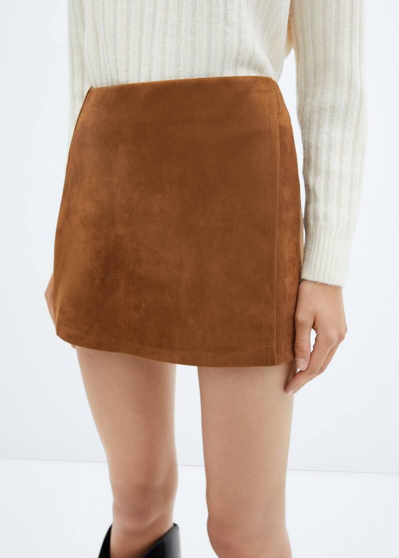 Suede mini-skirt -  Women | Mango USA | MANGO (US)