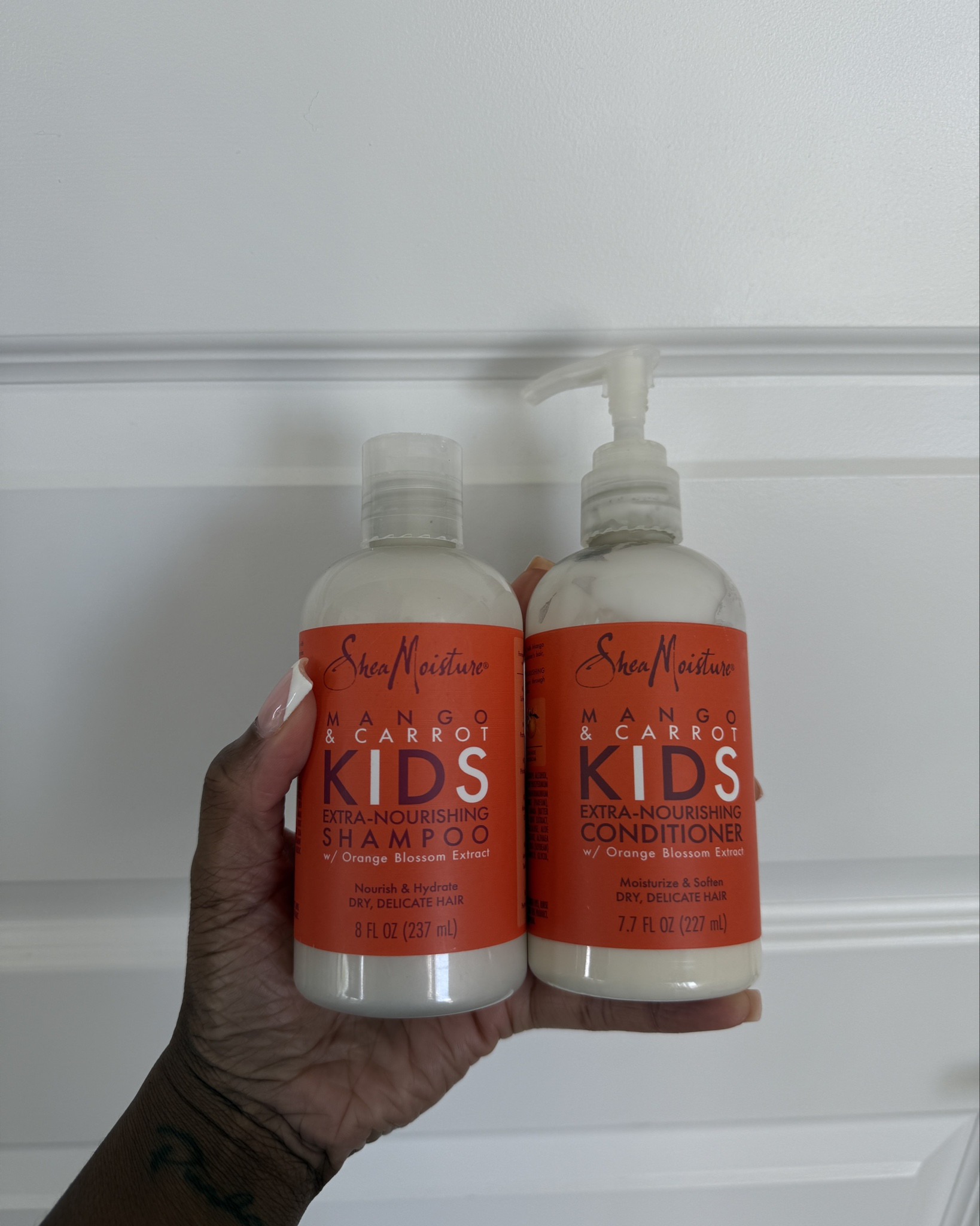 All the products I currently use in my sons hair.