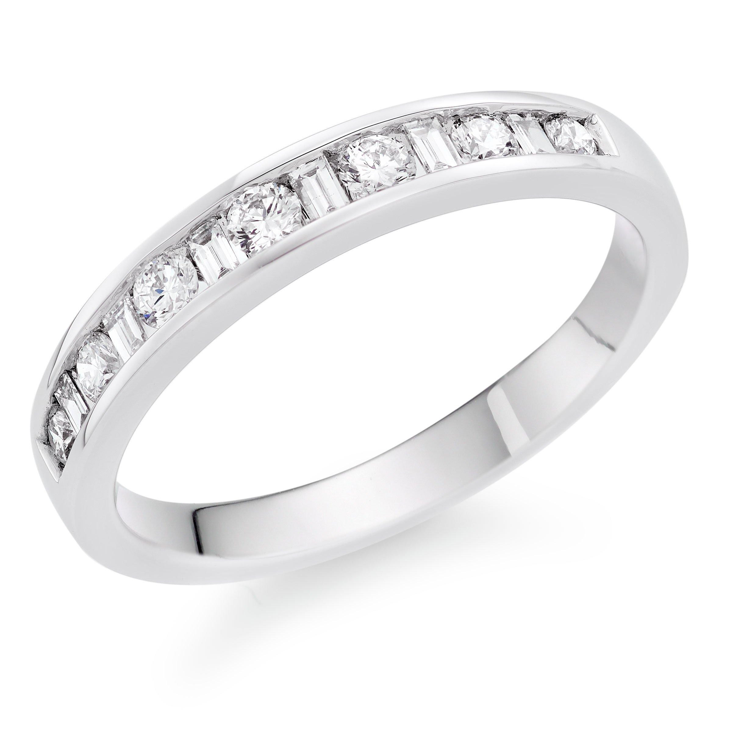 Beaverbrooks Platinum Diamond Half Eternity Ring | 0121928 | Beaverbrooks | Beaverbrooks