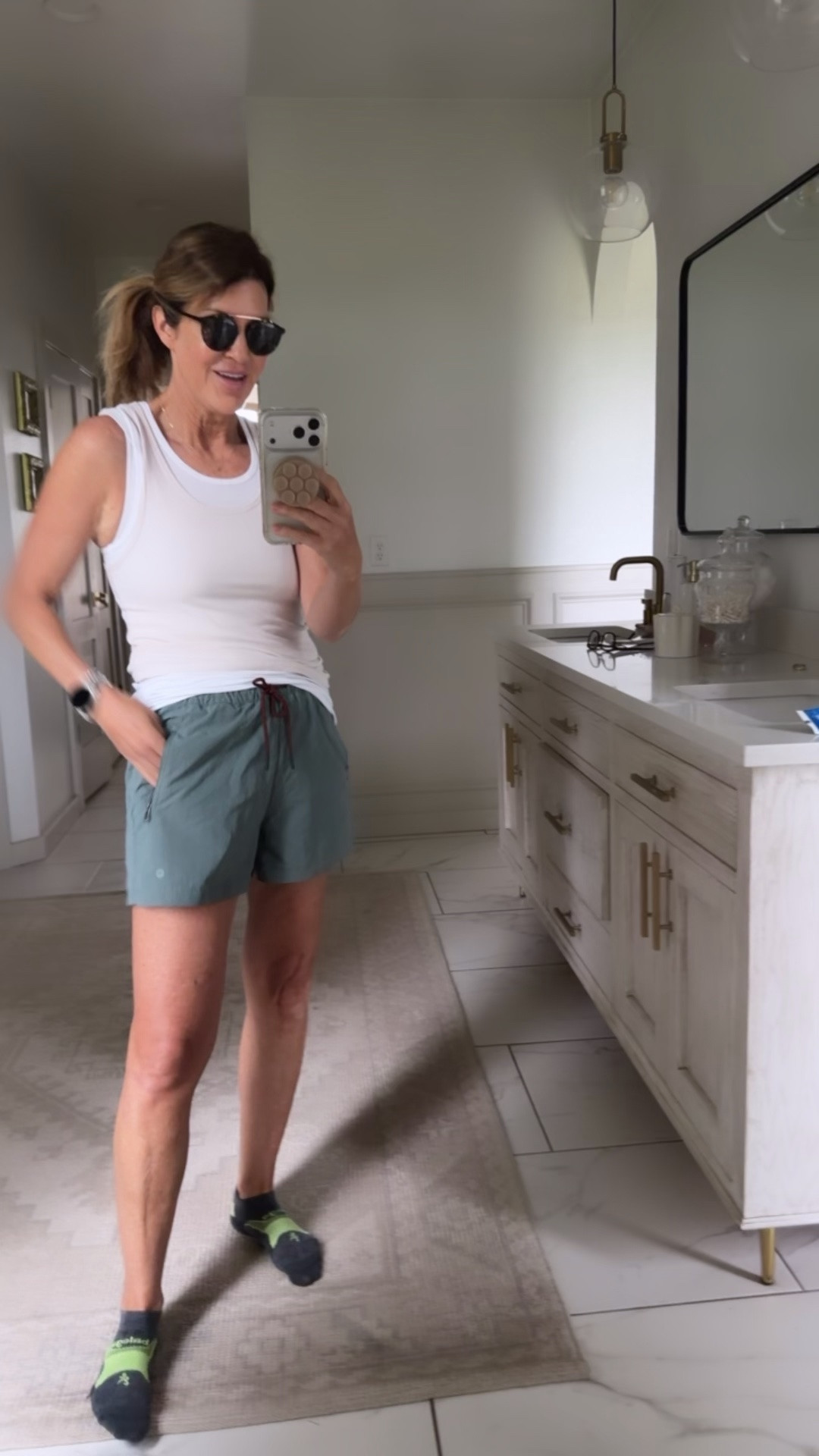 Wearing a small tank and small short upf sun protection and water resistant hike shirt

#LTKOver40 #LTKootd #LTKfitnessgoals
