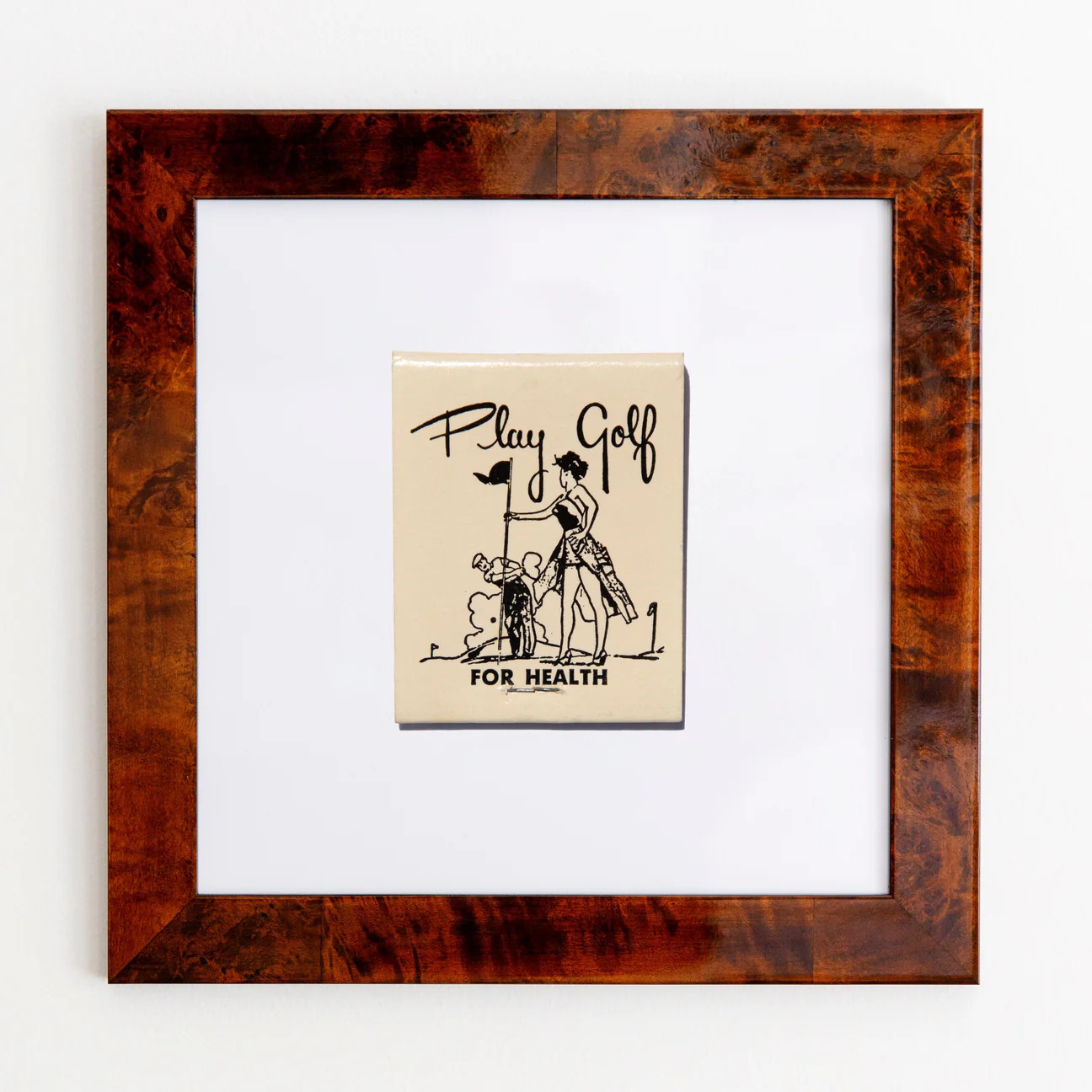 Play Golf for Health - Framed Print Matchbook - Golf Gift - Match South | Match South