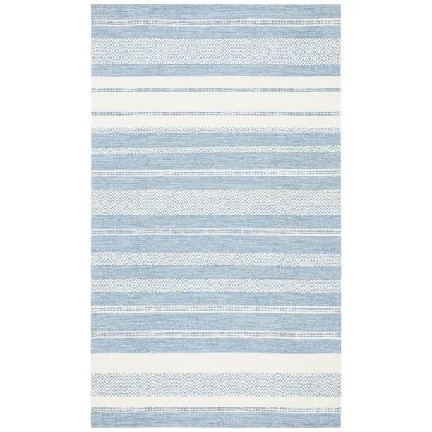 SAFAVIEH Striped Kilim STK503A Handwoven Ivory /Blue Rug | Walmart (US)